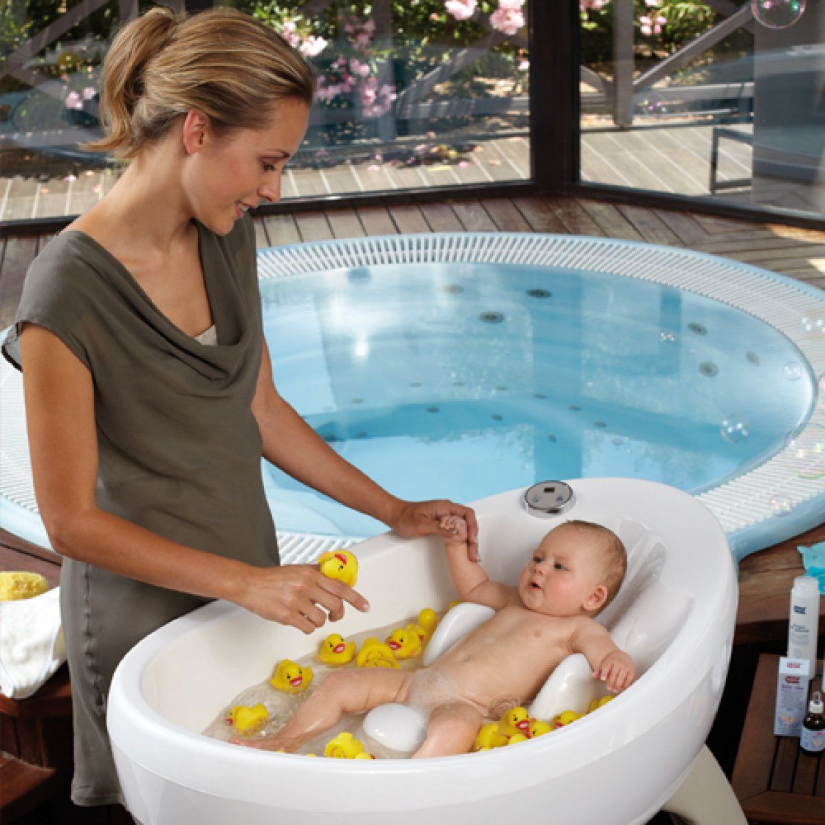 Bañera con hidromasaje para tu bebé